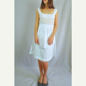 Antique French Cotton & Lace Chemise Dress